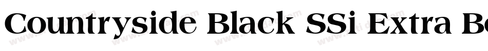 Countryside Black SSi Extra Bold字体转换